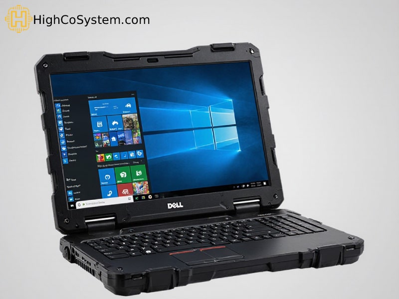 Military-Grade Rugged Laptop Close-Up