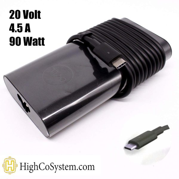 شارژر لپ تاپ دل 20ولت 4.5 امپر تایپ سی