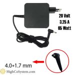 شارژر لپ تاپ لنوو 20 ولت 3.25آمپر سر ریز