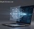 Ultra realistic cinematic image of a high-performance laptop processing machine learning data with visual learning flow and structured data patterns