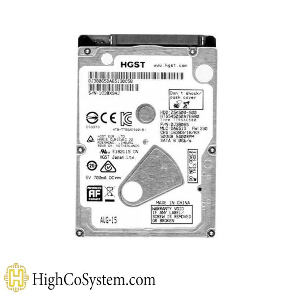 هارد لپ تاپ اسلیم اینترنال HGST مدل Z5K500 2,5 INCH ظرفیت 500 گیگابایت