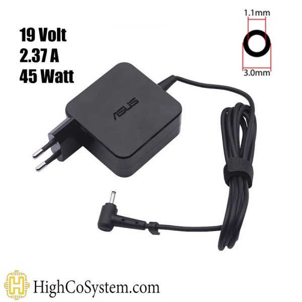 شارژر لپ تاپ ASUS مدل (19V 2,37A 45W  (3,0*1,1mm
